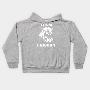 Team Unicorn White Kids Hoodie